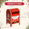 Christmas Mailbox Letterbox Decorative Red Opinion Box Metal Ornament Newspaper Holder for Yard