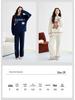 Cozy Husky Print Velvet Pullover Pajamas Set for Women & Couples, Suitable for Indoor & Outdoor Wear