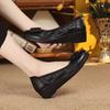 Autumn New Mother Leather Shoes Middle-aged Soft-soled Non-slip Versatile Lightweight Single Shoes Comfortable Simple Flat Women's Shoes