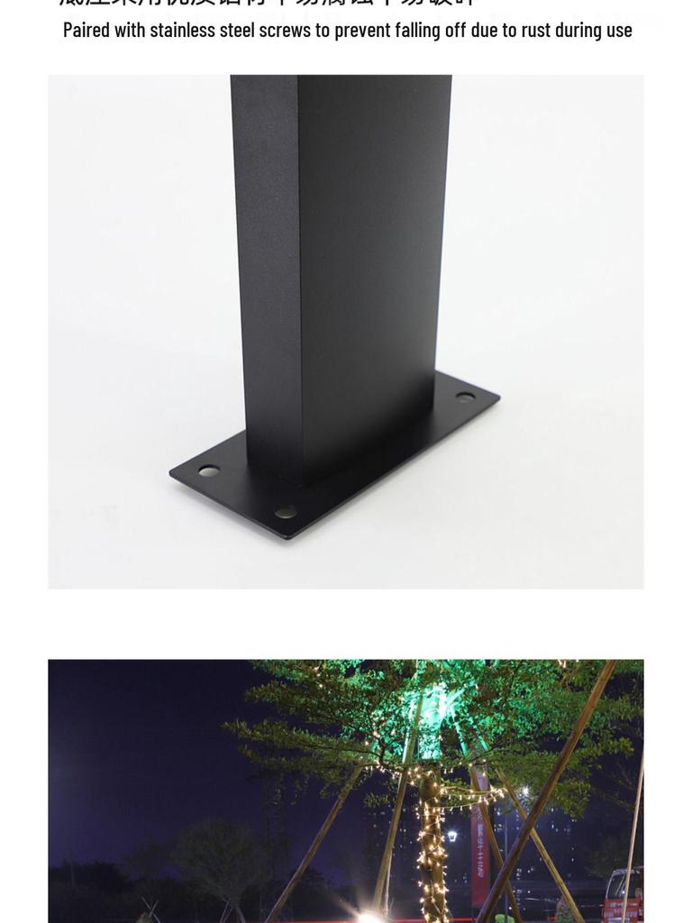 Outdoor Waterproof Solar Aluminum Lawn Lights for Gardens, Parks, and Courtyards