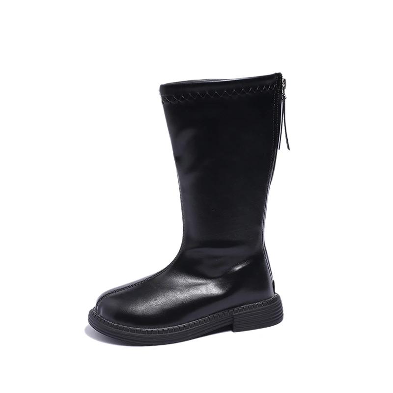 Kinder High Boots für Mädchen Frühling Herbst Wasserdicht Rutschfest Kinder Elegante Prinzessinnenstiefel Einfacher Koreanischer Stil