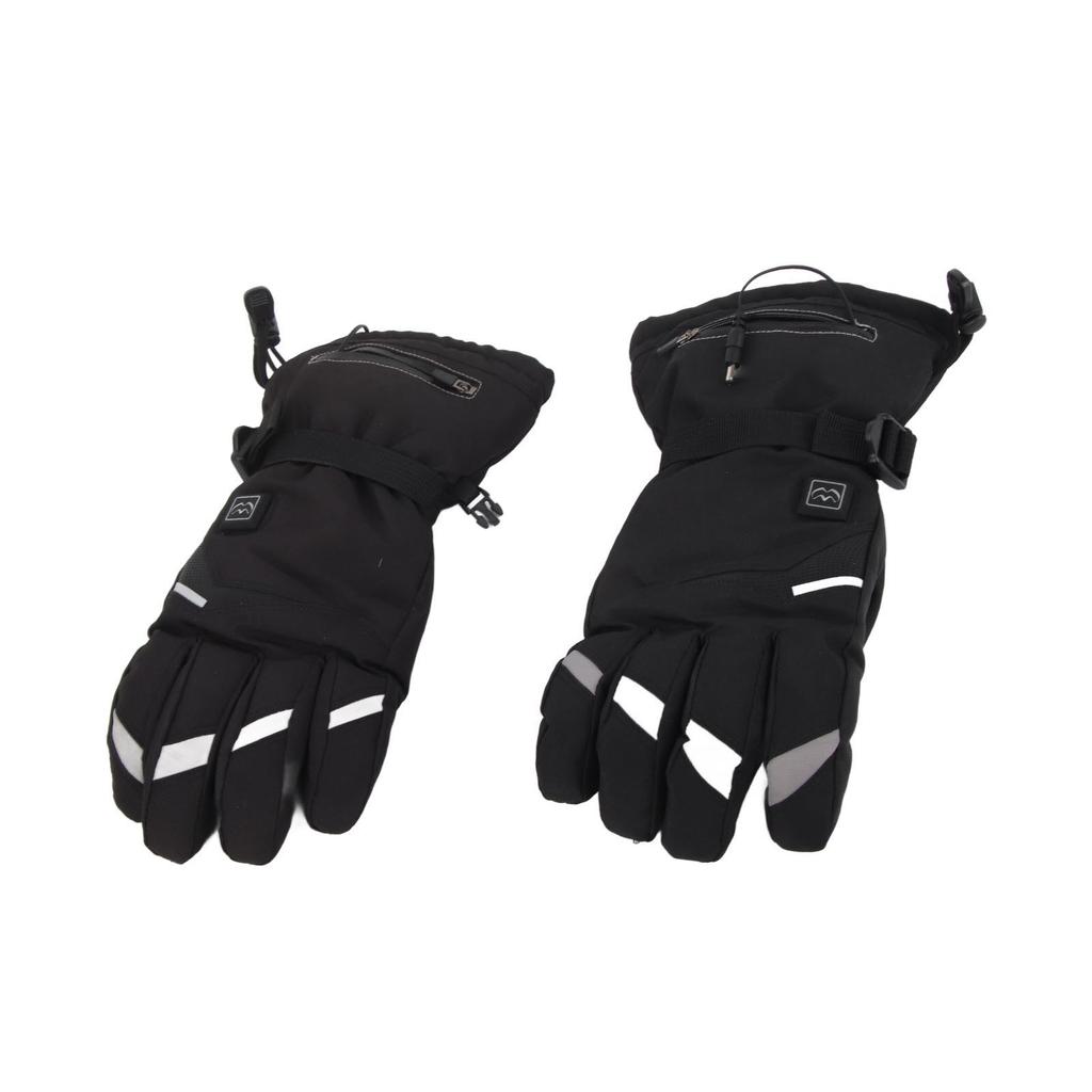 1 Pair Electric Heated Gloves 3 Temperature Setting Battery Powered Rechargeable Heating Thermal Touchscreen Gloves for