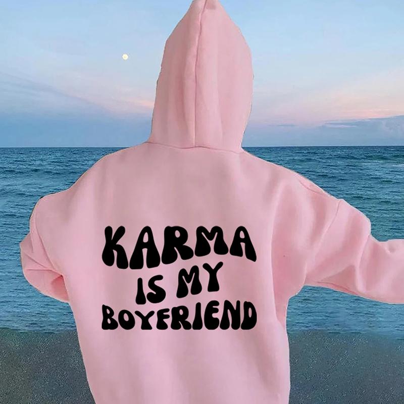 Mikina s kapucí Karma je můj přítel Midnights mikina s kapucí Meet Me At Midnight Lyric Hodoies Kawaii Harajuku Tops