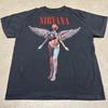Vintage NIRVANA Vestibule T Tričko 90. léta Kapela T Tričko XL In Utero Štítek Giant Přetisk