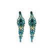 Silver needle with diamonds hollow water drop fringed earrings retro court style elegant earrings light luxury high-end earrings
