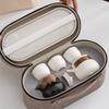 Tragbares Kung Fu Reise-Teeset Speckjade Porzellan High-End Business Teekanne Teetasse Geschenke Leichter Luxus Ein Kännchen Sechs Tassen