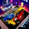 Racing Car Door Mat Graffiti Street Style Soft Non-Slip Washable Kitchen Rug Bedroom Gamers Room Entrance Home Decor Mat 1PC