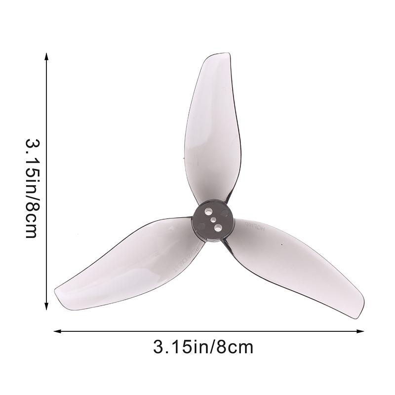 2Pairs Hqprop T3.5X3.5X3 3535 3.5Inch Fpv Prop Poly Carbonate Propeller 1.5Mm 3-Blade Race Prop Racing Drone Parts-Grey