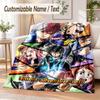 My Hero Academia Custom Name Flannel Throw Blanket Soft Warm for Sofa Bed Indoor Home Use