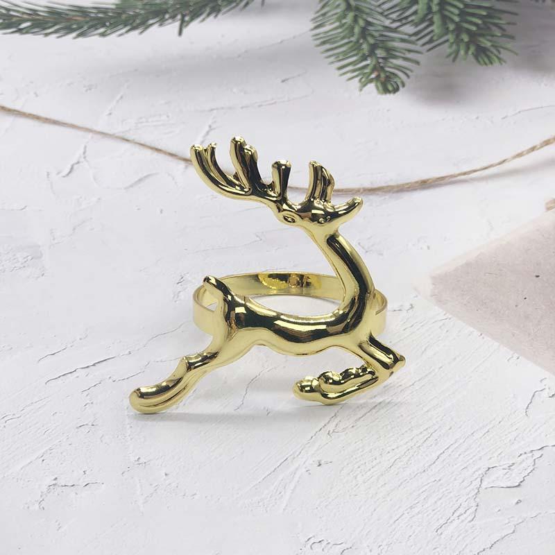 

Alloy Napkin Holder with Reindeer and Candy Cane Design Christmas Themed for Banquet Table Decor Holiday Party Supplies