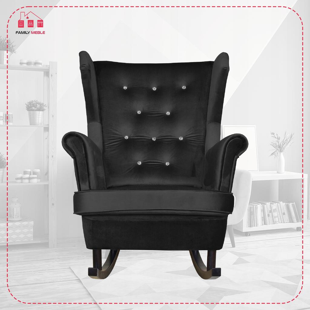 Diana Rocking Chair Scandinavian Family Meble Deep Black R31