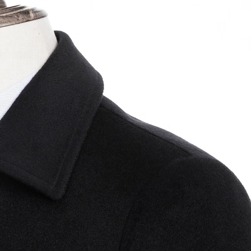 Men's 100% Wool Business Mid-length Overcoat