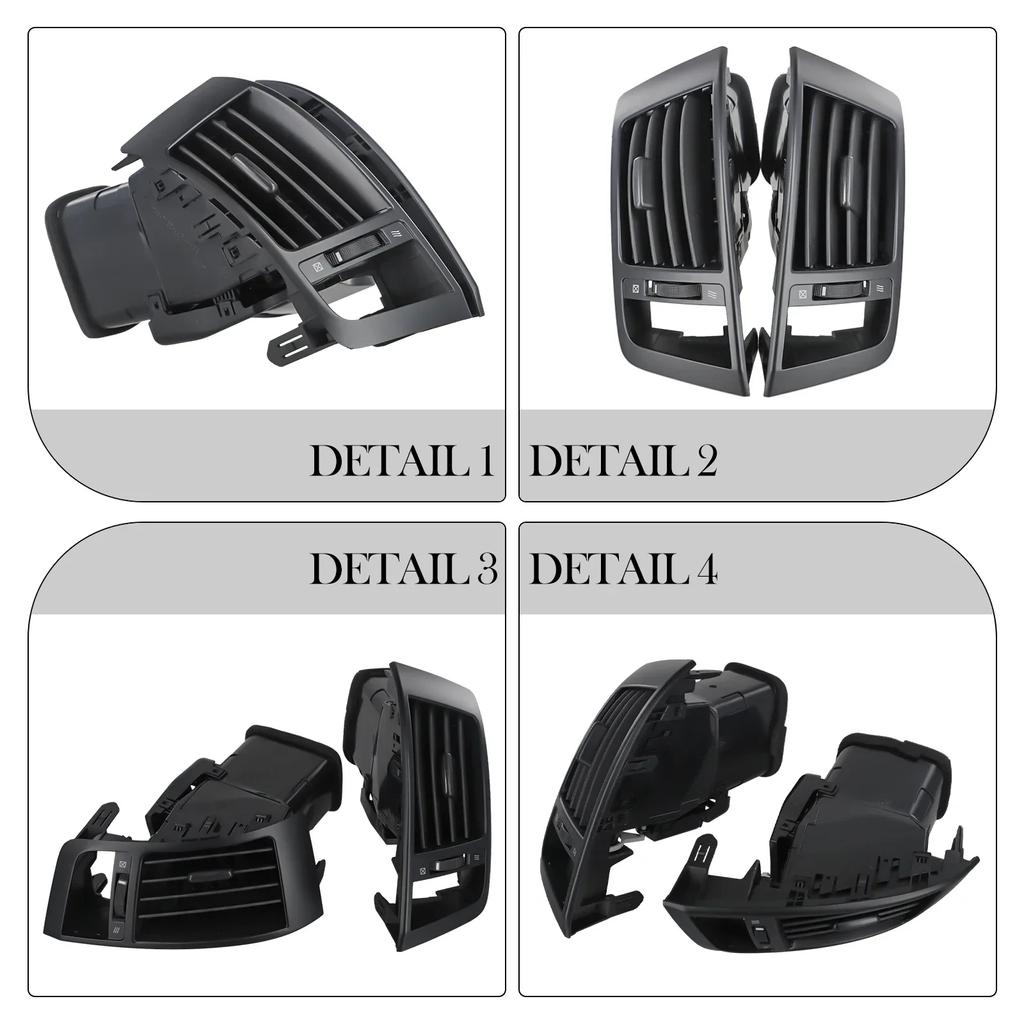Air Conditioner Outlet Vent ABS Black Fitment For Cruiser LC200 Replacement 55670-60190 55680-60130 For Toyota