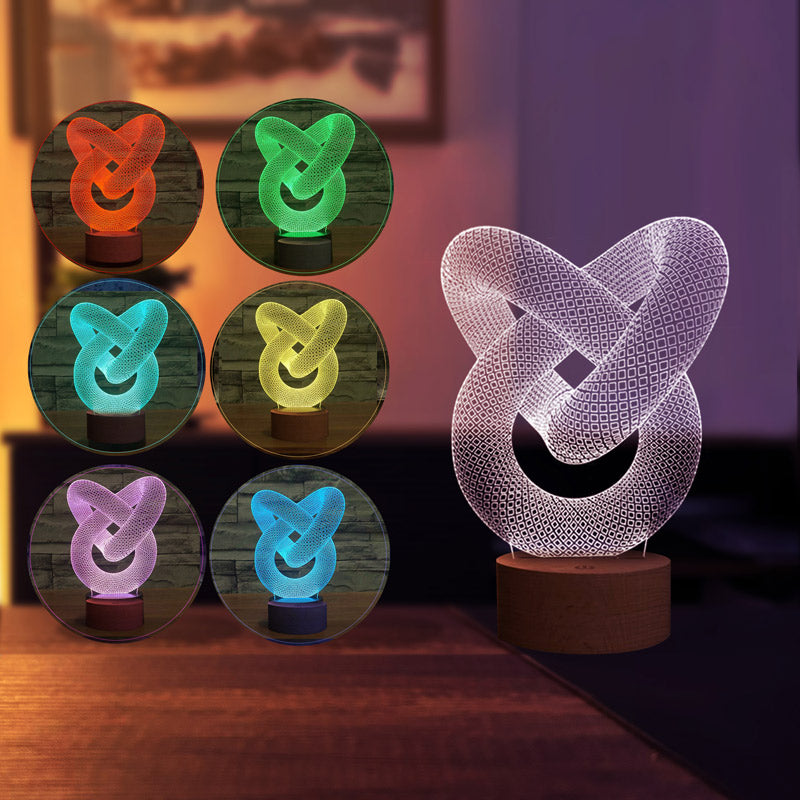 

Подарочная светодиодная лампа 3D Love Sprial, светодиодная лампа 3D Love Sprial, сменная ночная лампа 7 цветов для детской спальни, детский подарок на день рождения