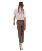 GREEDILOUS Green Orange Check Pants