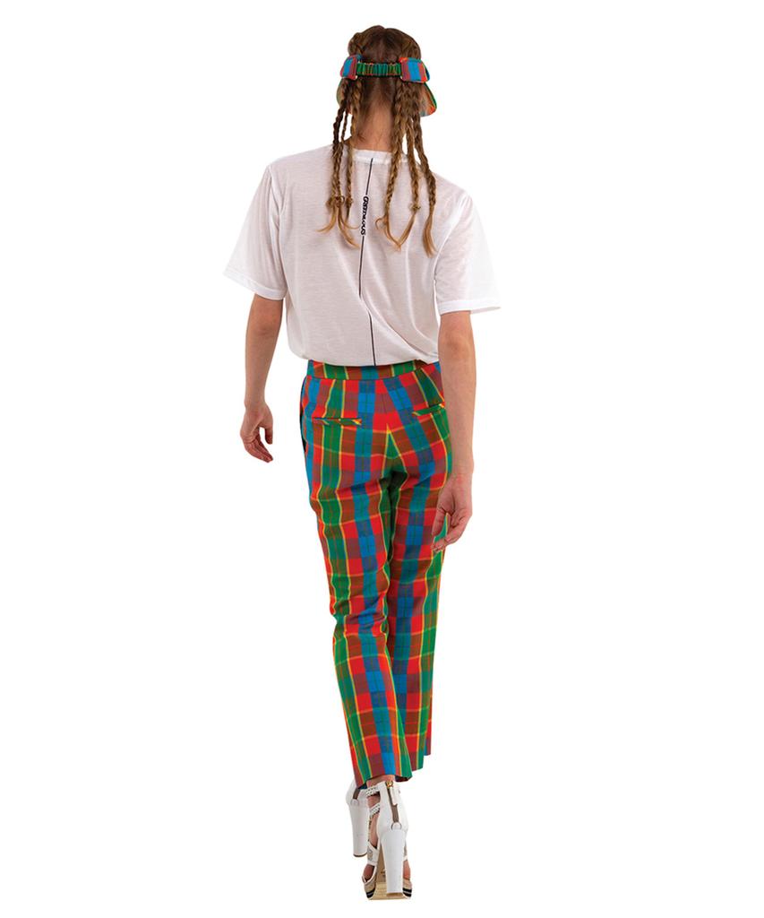 GREEDILOUS Green Orange Check Pants