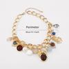 1PC Geometric Pearl Gemstone Earrings ZA Acrylic Alloy Resin Pendant Necklace Titanium Jewelry