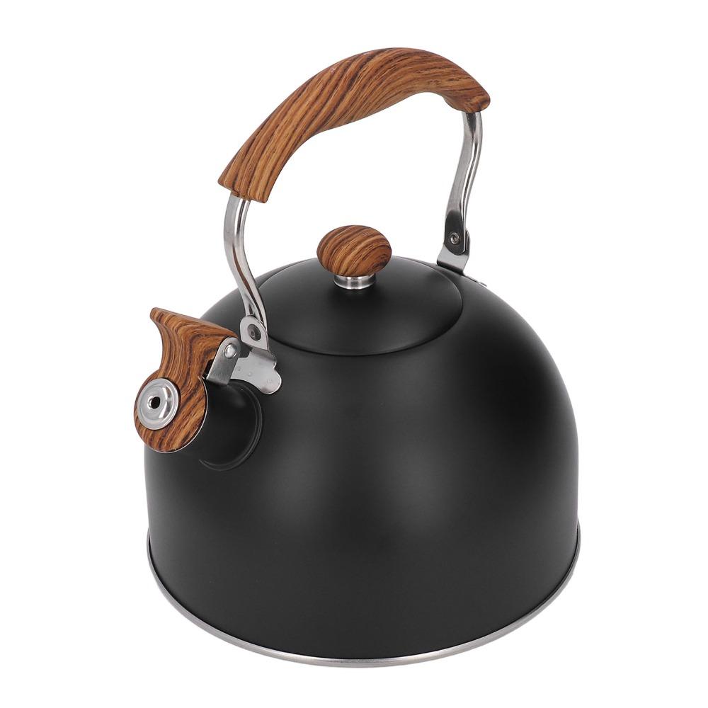 2.5L Capacity Stainless Steel Kettle Folding Handle Whistling Tea Pot  Coffee Making