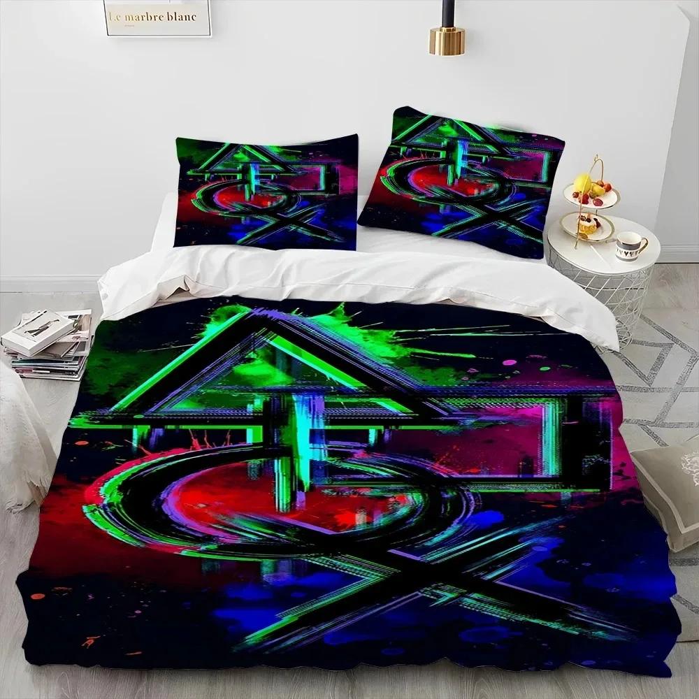 

3D Print Cartoon Gamer Game Controller Bedding Set Double Twin King Duvet Cover Comforter Pillowcase Boys Girls Adults Bedroom 135x200cm