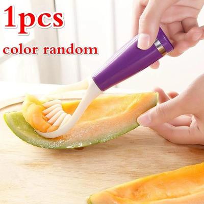 Cucchiaio Scavatore Spaccatore Sgranatore Frutta Multiuso Colore Caramella Utensile da Cucina Taglierina a Strisce Cucchiaio Scavatore Frutta in Plastica