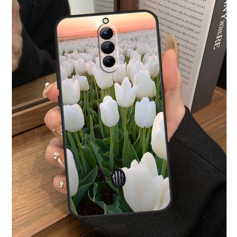 Tulip Flower Case For Nubia Red Magic 8S 9S Pro Plus 6S 7S 6 7 Pro 6R 5G RedMagic 9 8 10 Pro Plus Coque