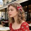 Girl Hairpin Hand-Sewn Embroidery Lace Ribbon Bowknot Decor Hair Clip Sweet Style Kids