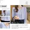 Blouses for Chiffon Short L [H.U.A] Women, Tops, Pullover, Shirt, Sleeve, V-Neck, Beautiful, Simple, Ribbon, Smooth, Elegant, Spring, Summer, Autumn,