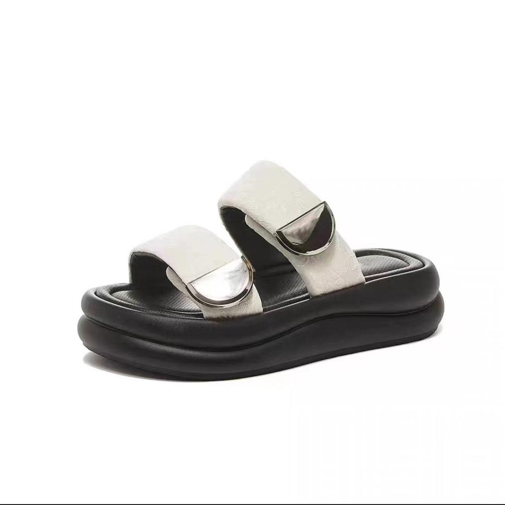 Plateau-Slipper Damen Sommerbekleidung Mode 2025 neu hochwertig Strand-Badesandalen Internet-Berühmtheit super angesagte Sandalen