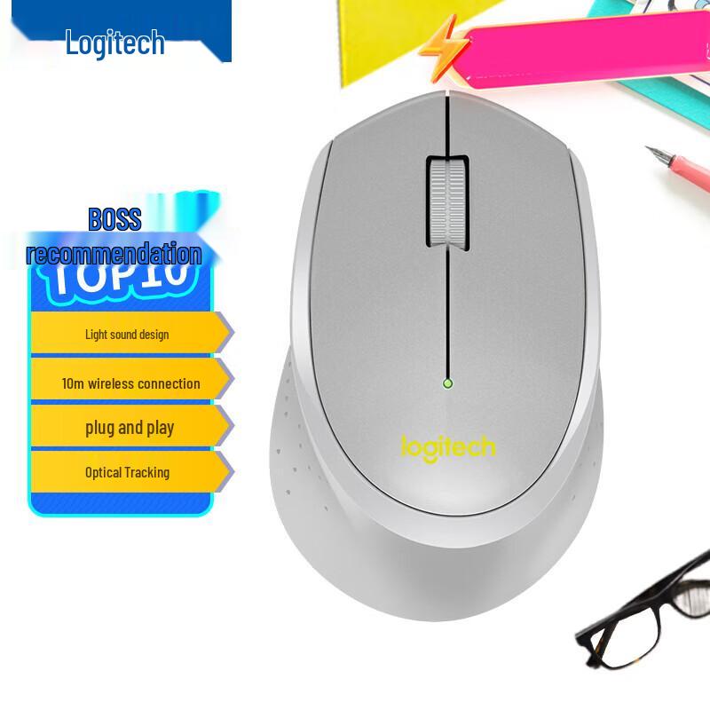 

Logitech M330 Wireless Silent Ergonomic Mouse