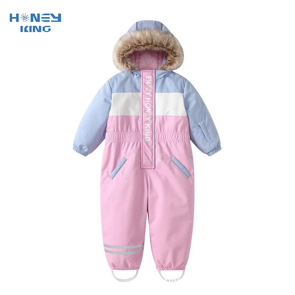 Macacão de Neve à Prova de Vento Infantil Honeyking: Macacão Quente para Exterior