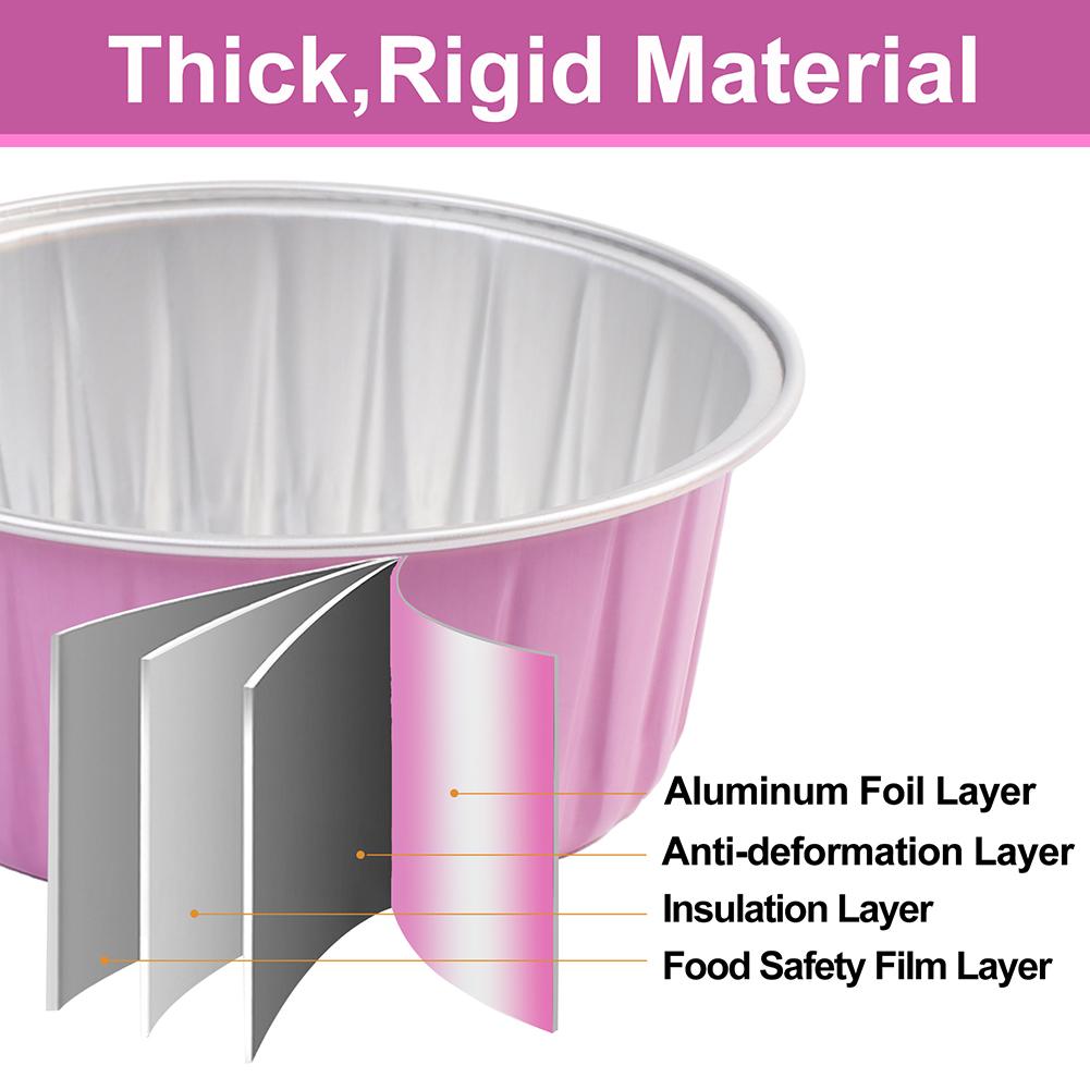 Disposable Muffin Cups Dome Lids Aluminum Foil Cupcake Cups Liners, Muffin Molds, Baking Tools, Kitchen Gadgets, Pancake Molds