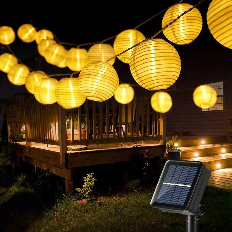 Solar Lantern String Lights Waterproof Outdoor LED Garland Fairy Light Patio Garden Decoration Light for Christmas Wedding Party