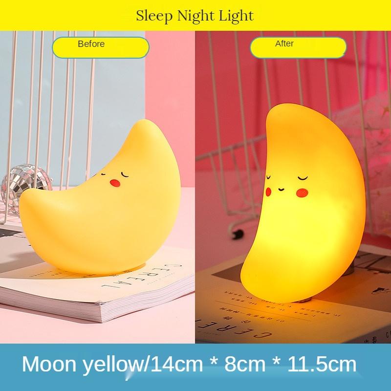 New Cartoon Light Silicone Cloud Night Light Ins Style Shell Moon Star Lamp Led Night Lights for Kids Baby Bedroom Birthday Party Gifts