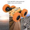 Remote Control Mini Plastic Light Double Sided Electric 360 Degrees Rotation Car Children Toy (Orange)