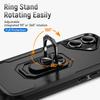 For iPhone 17 Case Military Grade Ring Kickstand PC+TPU Phone Cover