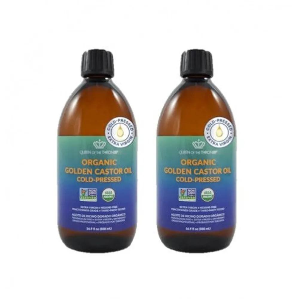 Queen of the Thrones Organic Golden Castor Oil 500ml x 2 bottles