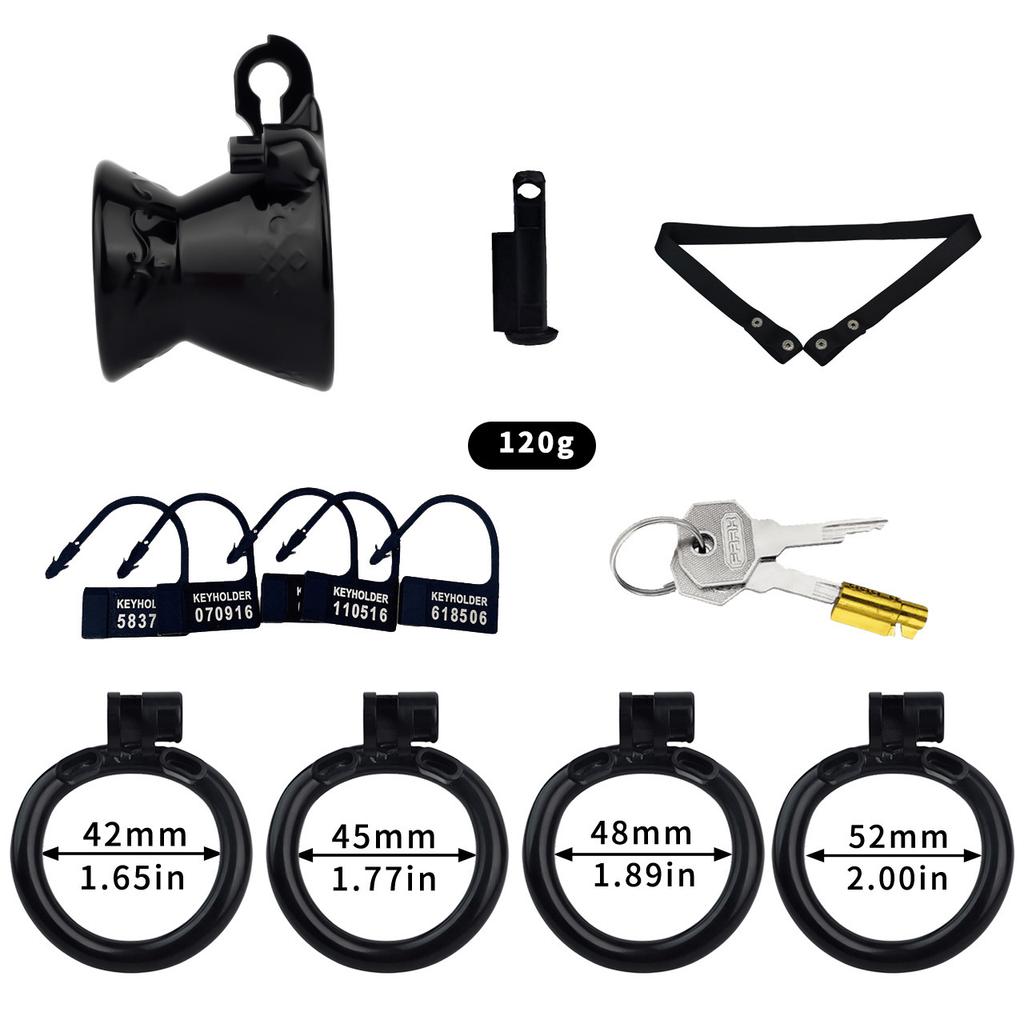 Pryskyřičný CB Lock Chastity Lock Klec na mužský penis Chastity Gay Sex Hračky Kohoutí kroužek Uretrální chastity BDSM