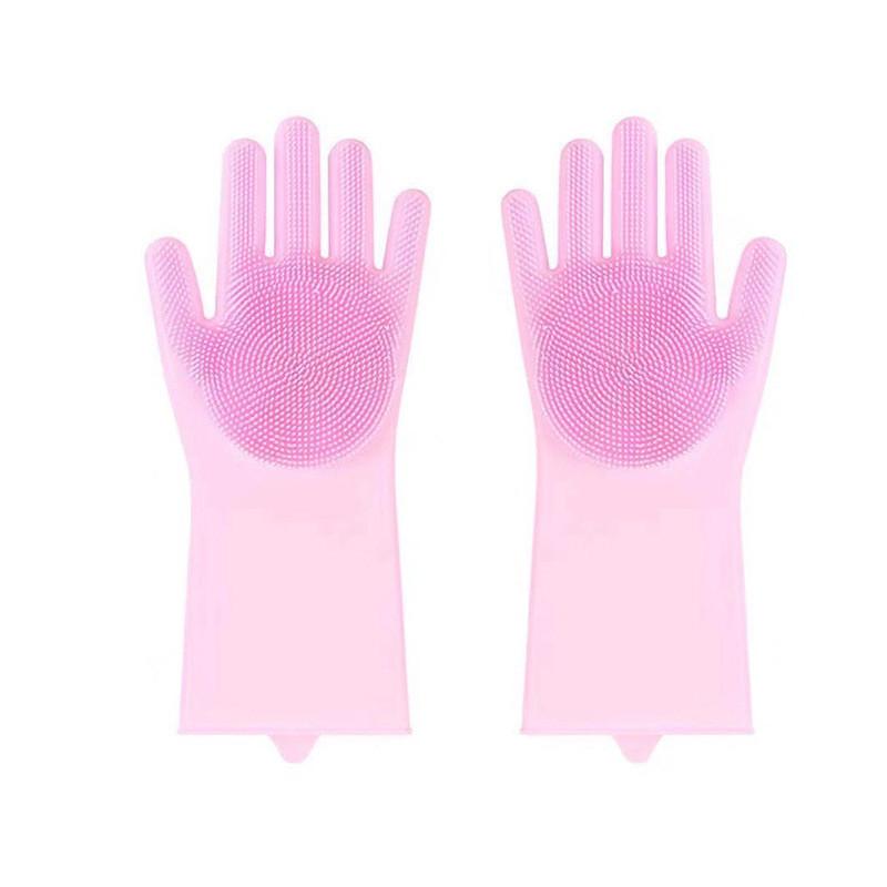 2-in-1 Pet Dog Bath Gloves Pet Silicone Bath Massage Brush Dog Rubbing Bath Supplies