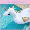 Giant Rainbow Pegasus Inflatable Ride-on Float For Swimming Pool Fun In White Color