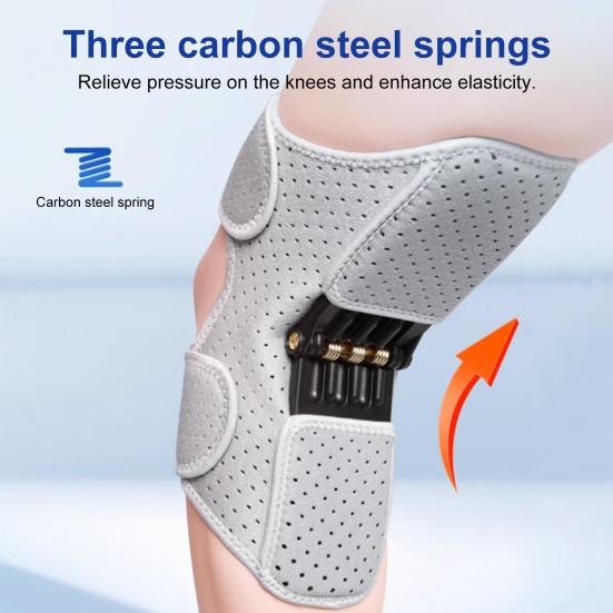 Knee Brace with Spring Support Adjustable Butterfly Wing Straps Breathable Knee Guard Non-slip Knee Protector for Joint Stability Pain Relief