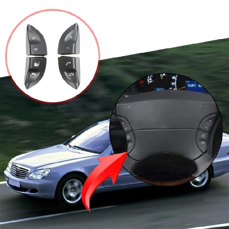 1 Pair High Compatibility Steering Wheel Function Keys Buttons Multiple Control for W215 W220 S430 S500 S600 CL500 CL600