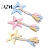 Bite Resistant Dog Toy Star Shaped Chew Toy, Pet Boredom with Braided Cloth Strip, Aggressive Chewer Teeth Cleaning Teething