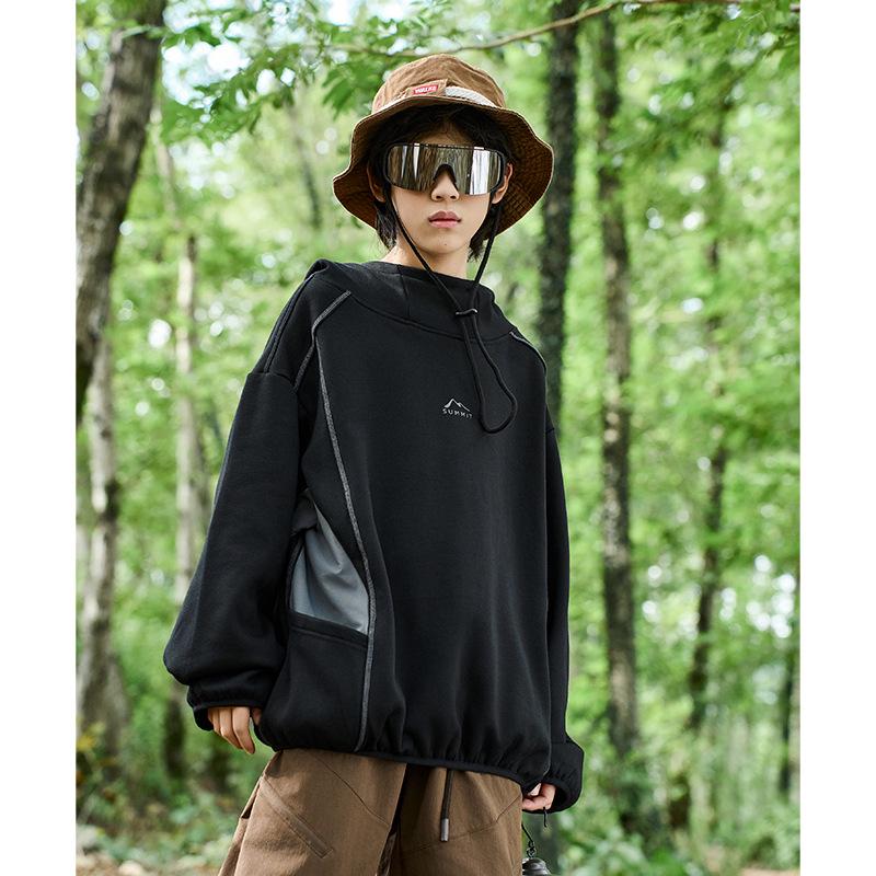 

Koyama River Boys Trendy Hooded Fleece Sweatshirt - Autumn 2025 150 cm чорний