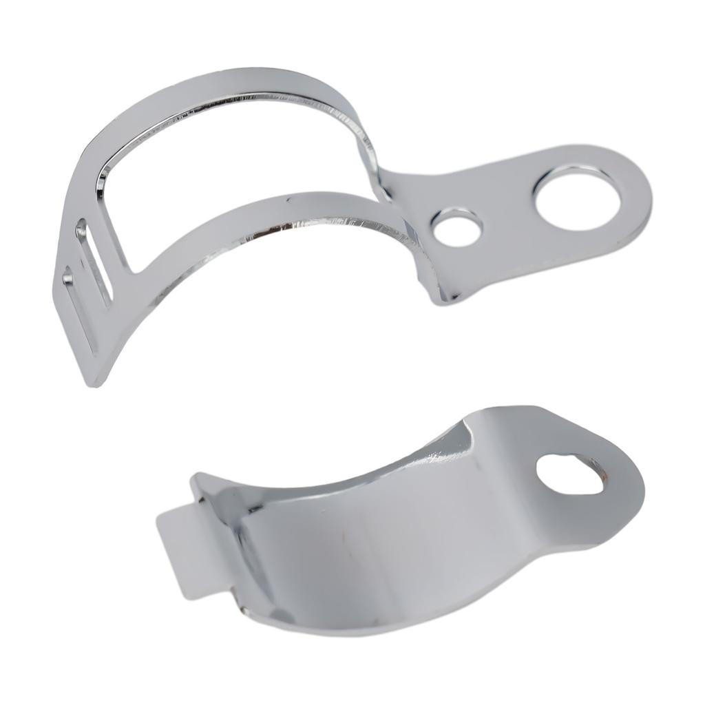 Mounting Brackets Motorcycle Accessories For 27mm-31mm Fork Tubes Plated Silver Front Shock Absorber Holder Metal