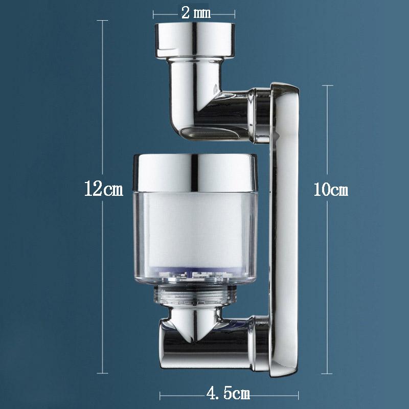 Filter Wasserhahn 1080° Universeller Wasserauslaufverlängerer Multifunktionsadapter Badezimmer Waschbecken Spritzkopf