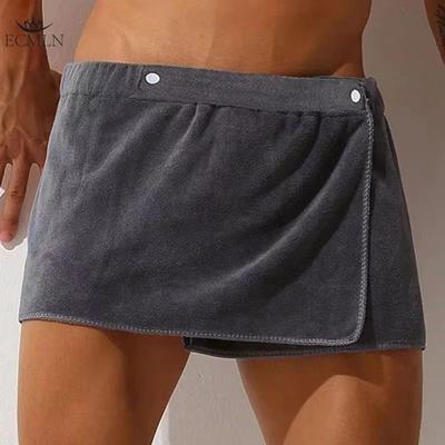 Serviette de bain courte pour homme absorbante portable en polaire corail serviette de plage sexy bain natation serviette couverture serviette culotte