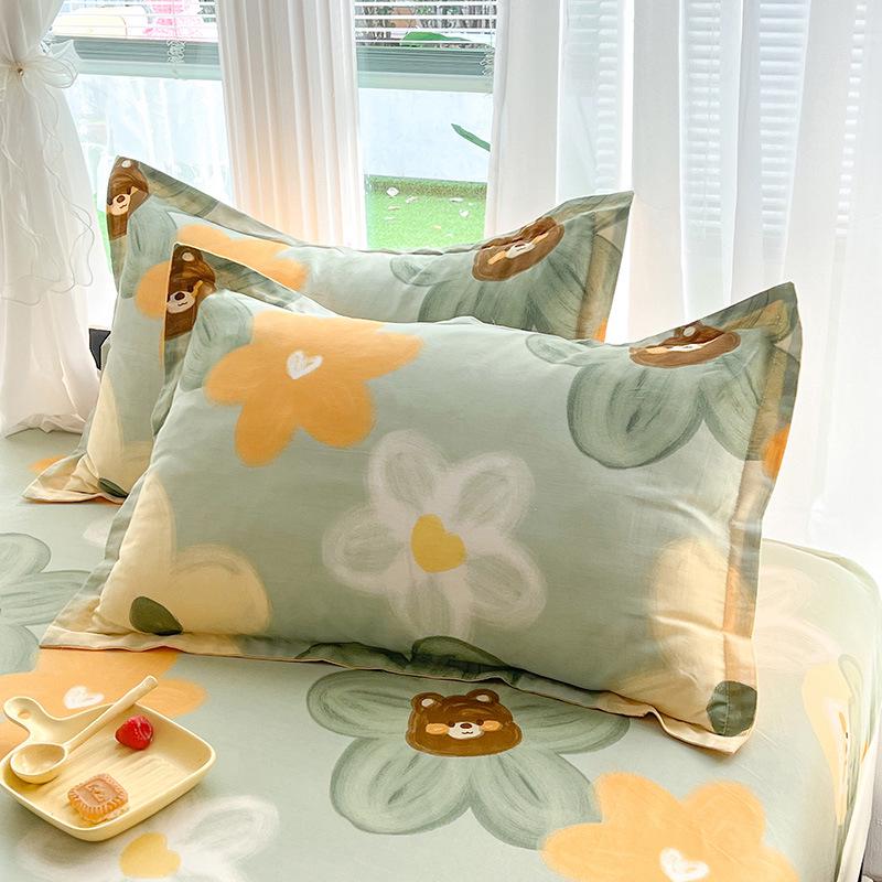 Cotton Pillowcases: Pure Cotton, Simple Style for Home, Dorms, Single & Double Rooms (Single/Pair)