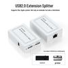 USB 2.0 100m Extender: USB to RJ45 Splitter for Mouse, Keyboard, Camera, Amplifier, Network