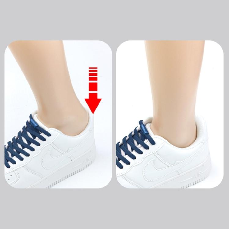 Metall-Aglets Elastische Schnürsenkel Strapazierfähig Abriebfest Schuhbänder Einfache Montage Perfekt Für Kinder Erwachsene Senioren