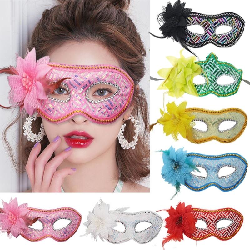 Masquerades Mask Mardi Gras Mask Venetians Mask Sequins Half Face Mask for Halloween Ball Cosplay Performances Props